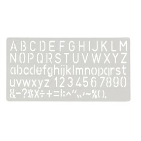 Pochoir Normographes 10 mm en plastique ABS. Lettres et chiffres Felixmania®