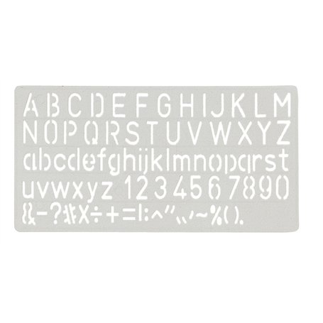 Pochoir Normographes 10 mm en plastique ABS. Lettres et chiffres Felixmania®