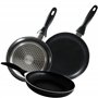 San Ignacio PK669 Batterie de Cuisine Sip 5 Pièces Casserole + Deux Faitouts avec Couvercle de Verre avec Set de 3 Poêles Ø16/20