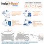 HELP FLASH 2X Smart - Luz DE EMERGENCIA AUTÓNOMA, SEÑAL V16 DE PRESEÑALIZACIÓN DE PELIGRO Y LINTERNA, HOMOLOGADA, NORMATIVA DGT,