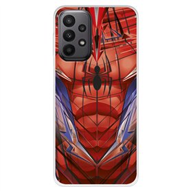 Coque Samsung Galaxy A23 5G officielle Marvel Spiderman Torso transparente pour protéger votre téléphone portable Coque Samsung
