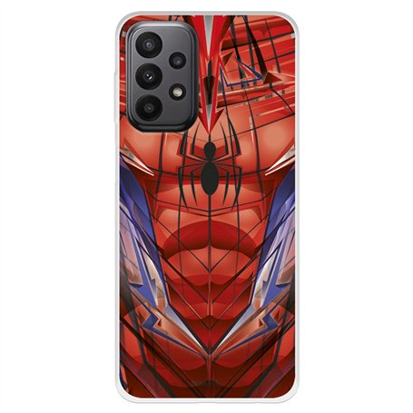 Coque Samsung Galaxy A23 5G officielle Marvel Spiderman Torso transparente pour protéger votre téléphone portable Coque Samsung
