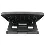 PrimeMatik - Repose-Pieds avec Plateau réglable en Plastique Noir 460 x 340 mm Gomme 3 Niveaux