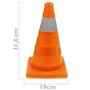PrimeMatik - Cône de signalisation avec réflecteur et Balise Repliable de 32 cm