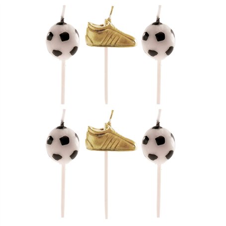Dekora - Bougies d'Anniversaire Football - Ballon et Botte d'or