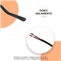 HALOTEC 25 mètres Câble plat PVC 2 x 0,75 mm² Noir intérieur rouge-noir Type 03VVH2-F Câble double en cuivre flexible Cordon éle
