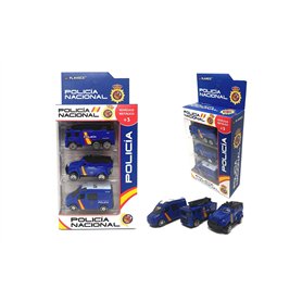 PLAYJOCS GT-8042 Ensemble de véhicules police nationale. Véhicules métalliques