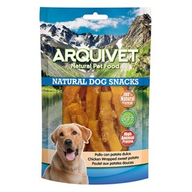 ARQUIVET Lot de 12 collations de Poulet à la Pomme de Terre Douce 100 g - Natural Dog Snacks - 100% Naturel - Chuches