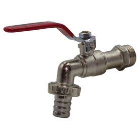 RIEGOLUX 205502 Robinet Sphère 3/4" avec Adaptateur Tuyau Collier
