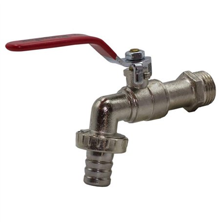 RIEGOLUX 205502 Robinet Sphère 3/4" avec Adaptateur Tuyau Collier