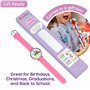 Kiddus Montre Bracelet Éducative pour Enfants. Analogique avec Exercices. Mécanisme en Quartz Japonais. English Version. Pink