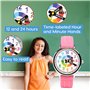 Kiddus Montre Bracelet Éducative pour Enfants. Analogique avec Exercices. Mécanisme en Quartz Japonais. English Version. Pink