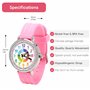 Kiddus Montre Bracelet Éducative pour Enfants. Analogique avec Exercices. Mécanisme en Quartz Japonais. English Version. Pink