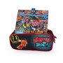office box Colorline Trousse triple design avec grands compartiments intérieurs avec fermeture éclair individuelle, multicolore,