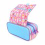 office box Colorline Trousse triple design avec grands compartiments intérieurs avec fermeture éclair individuelle, Glace, Trous
