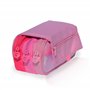 office box Trousse triple blush pastel avec 3 grandes sections intérieures et fermeture éclair individuelle, horaire et identifi