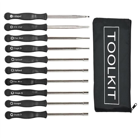 Hippotech 10 pcs Outil de réglage du carburateur Kit de tournevis pour carburateur à 2 cycles commun Réglage du petit carburateu