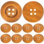 10pièces Lot De Boutons Bois Ronds Pour Couture Diy Boutons Écologiques Café Pour Projets De Bricolage
