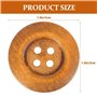 10pièces Lot De Boutons Bois Ronds Pour Couture Diy Boutons Écologiques Café Pour Projets De Bricolage