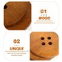 10pièces Lot De Boutons Bois Ronds Pour Couture Diy Boutons Écologiques Café Pour Projets De Bricolage