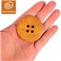 10pièces Lot De Boutons Bois Ronds Pour Couture Diy Boutons Écologiques Café Pour Projets De Bricolage