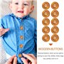 10pièces Lot De Boutons Bois Ronds Pour Couture Diy Boutons Écologiques Café Pour Projets De Bricolage