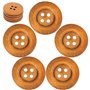 10pièces Lot De Boutons Bois Ronds Pour Couture Diy Boutons Écologiques Café Pour Projets De Bricolage