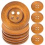 10pièces Lot De Boutons Bois Ronds Pour Couture Diy Boutons Écologiques Café Pour Projets De Bricolage