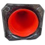 Ferretelix Lot de 4 cônes de signalisation trafic base en caoutchouc réfléchissant 50 cm (kit de 4 unités) Norme UNE EN 13244 Ba