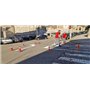 Ferretelix Lot de 4 cônes de signalisation trafic base en caoutchouc réfléchissant 50 cm (kit de 4 unités) Norme UNE EN 13244 Ba