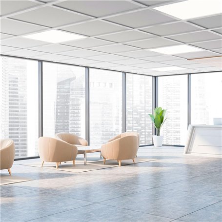 B·LED BARCELONA LED - Panneau LED slim 60 x 60 cm Éclairage de Plafond - Driver - 44 W - UGR19 - Blanc neutre