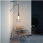 Barcelona LED Applique Murale Vintage avec Câble de Prise et Support de Lampe à Suspension à Poulie Industrielle Capuchon en Arg