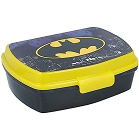ALMACENESADAN 2041 Appareil à croque-monsieur rectangulaire multicolore Batman Symbol Produit en plastique sans BPA Dimensions i