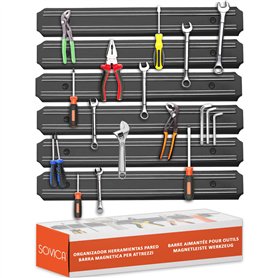 Barre aimantée pour outils 6 pieces 33 cm x 5 cm barre magnetique outils arre magnetique outillage support magnétique outils por