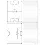 WISEPLAYERFC Tableau Tactique Football-Dossier de Tactiques Magnétique pour Entraîneurs de Football avec Poche Intégrée