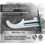 DOJA Industrial | Support Fixation Radiateur | PACK 2 | 75 courbe 1 " | Fixation Murale Triangulaire pour Chauffage Mural | Etag