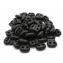 DOJA Barcelona | Arret de Cordon | Pack 25 | Stop Cordon 2 Trous | Largeur 25mm | en Plastique | Serre Cordon Oval Noir | pour C