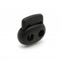 DOJA Barcelona | Arret de Cordon | Pack 25 | Stop Cordon 2 Trous | Largeur 25mm | en Plastique | Serre Cordon Oval Noir | pour C