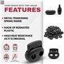 DOJA Barcelona | Arret de Cordon | Pack 25 | Stop Cordon 2 Trous | Largeur 25mm | en Plastique | Serre Cordon Oval Noir | pour C