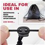 DOJA Barcelona | Arret de Cordon | Pack 25 | Stop Cordon 2 Trous | Largeur 25mm | en Plastique | Serre Cordon Oval Noir | pour C