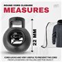DOJA Barcelona | Arret de Cordon | Pack 10 | Stop Cordon 1 Trou | Longueur 22mm | en Plastique | Serre Cordon Rond Noir | pour C