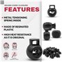DOJA Barcelona | Arret de Cordon | Pack 10 | Stop Cordon 1 Trou | Longueur 22mm | en Plastique | Serre Cordon Rond Noir | pour C