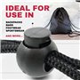 DOJA Barcelona | Arret de Cordon | Pack 10 | Stop Cordon 1 Trou | Longueur 22mm | en Plastique | Serre Cordon Rond Noir | pour C
