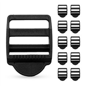 DOJA Barcelona | Boucle Sac à Dos 20mm | Pack 10 | Boucles Coulissantes de Verrouillage | Largeur Intérieure 20mm | en Plastique