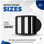 DOJA Barcelona | Boucle Sac à Dos 20mm | Pack 10 | Boucles Coulissantes de Verrouillage | Largeur Intérieure 20mm | en Plastique