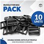DOJA Barcelona | Boucle Sac à Dos 38mm | Pack 10 | Boucles Coulissantes de Verrouillage | Largeur Intérieure 38mm | en Plastique