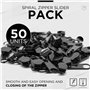 DOJA Barcelona | Curseur Fermeture Eclair | Pack 50 Curseur Noir N°5 | 40mm Long | Tirette Fermeture Eclair Metal | Couture Acce