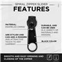 DOJA Barcelona | Curseur Fermeture Eclair | Pack 50 Curseur Noir N°5 | 40mm Long | Tirette Fermeture Eclair Metal | Couture Acce