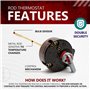 DOJA Barcelona | Thermostat 270mm | Pack 1 | Thermostat Chauffe Eau avec Tige | Double Sécurité | Thermostat Sonde 270mm | pour 