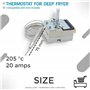 DOJA Barcelona | Thermostat Friteuse Compatible Avec EGO | Sonde Friteuse | Plage Temperature 50ºC-205ºC | 20 Ampères | Regulate